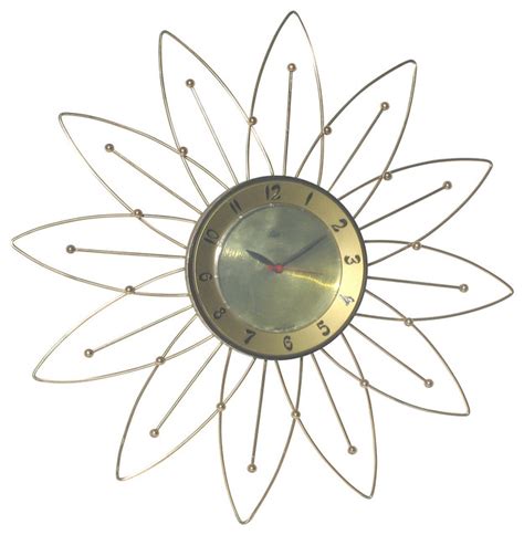 Enjoy free shipping on most stuff, even big stuff. Mid-Century Modern Atomic Wall Clock - Modern - Clocks