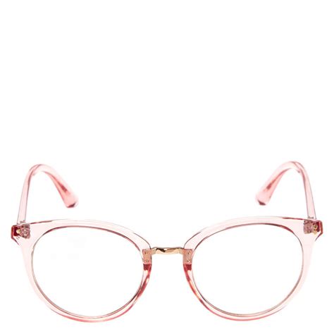Clear Pink Round Fake Glasses Icing Us