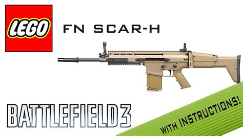 Battlefield 3 Lego Fn Scar H Replica With Grenade Launcher Ldd