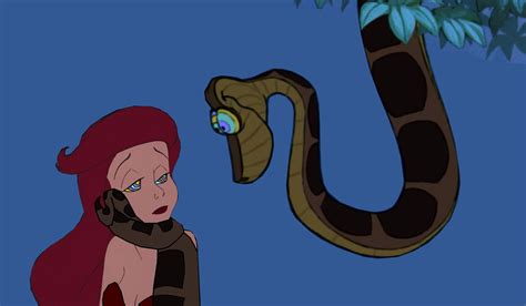 ariel and kaa are you getting sleepy by hypnotica2002 on deviantart