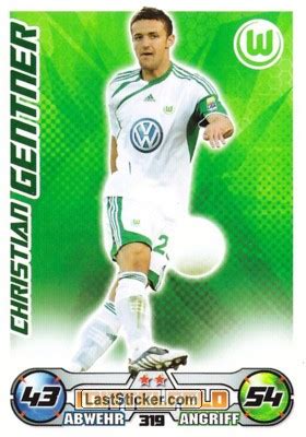Christian gentner (born 14 august 1985 in nürtingen) is a german footballer who plays as a midfielder for and captains vfb stuttgart. Card 319: CHRISTIAN GENTNER - Topps German Football ...