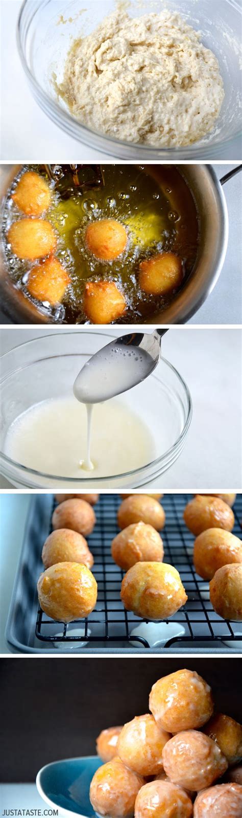 Easy Homemade Glazed Doughnut Holes Recipe Just A Taste Recipes