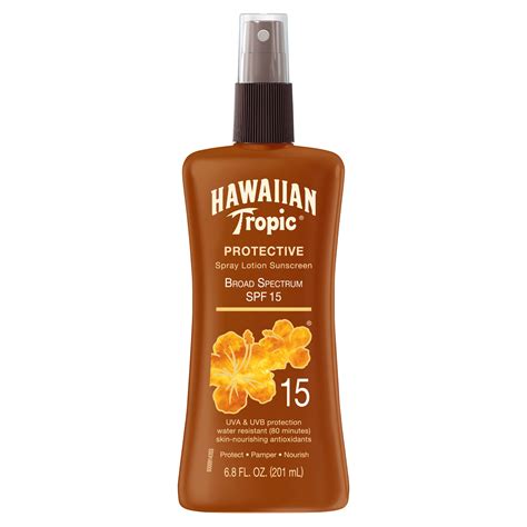 Hawaiian Tropic Spray Lotion Sunscreen Spf 15 68 Oz