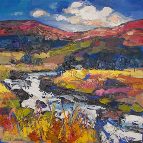 Judith Bridgland Rushing Autumn Burn Argyll Scottish Art Art