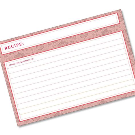 Buy 4x6 Recipe Card Online Agatha Pretty Pink