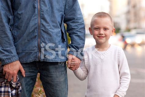 Child Holding Parents Hand Outdoor Stock Photo Royalty Free