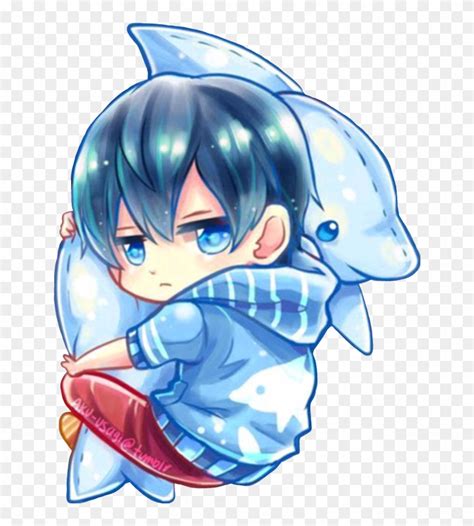 Anime Boy Cute Shark Adorable Babyshark Kawaii Png Free Anime Chibi