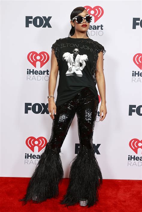 H E R S Sequin Outfits At The Iheartradio Music Awards Popsugar Fashion