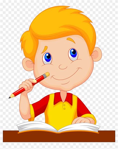 Cartoon Drawing Child Cartoon Picture Of A Boy Studying Free