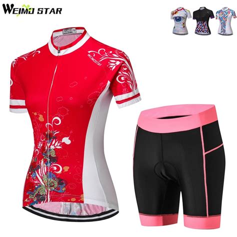 Weimostar Team Pro Women Cycling Jersey Set Short Sleeve Bike Jerseys