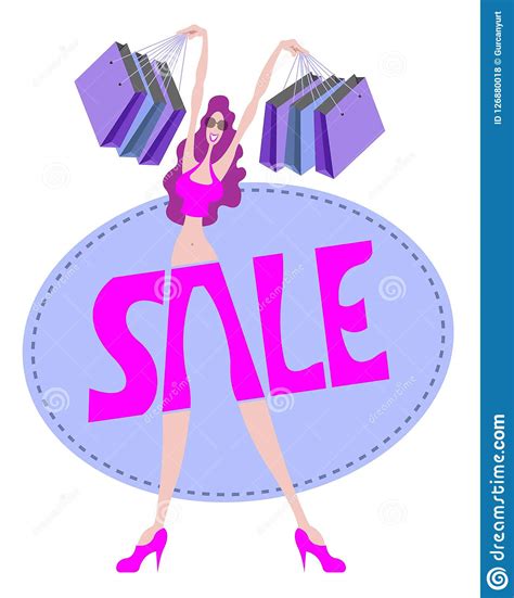 Shopaholic Woman Vector Cartoon | CartoonDealer.com #104006817