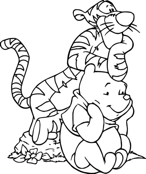 Pooh And Tigger Ponder Coloring Page Bee Coloring Pages Super Coloring