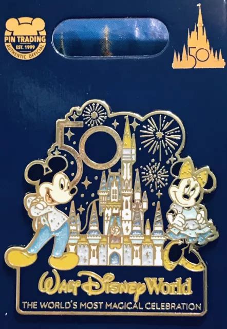 Walt Disney World 50th Anniversary Mickey And Minnie Mouse Castle Trading