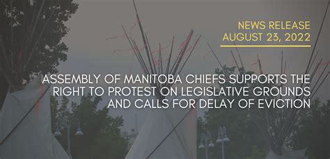 Assembly Of Manitoba Chiefs Supports The Right To Protest On