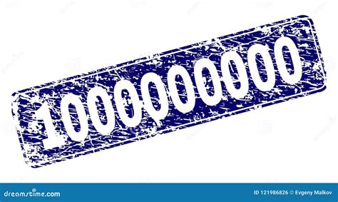 Grunge 1000000000 Framed Rounded Rectangle Stamp Stock Vector