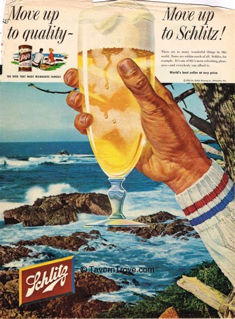Item 81169 1958 Schlitz Beer Paper Ad