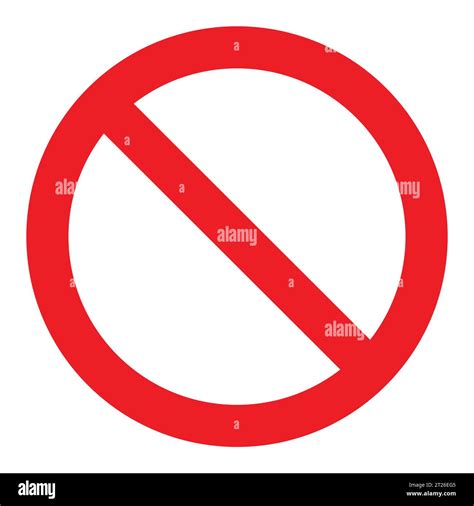 Prohibitory Sign Red Crossed Out Circle Symbol Stock Vector Image