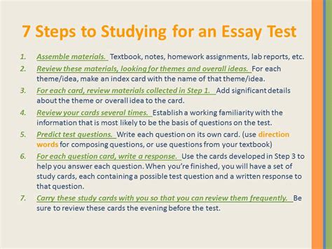 7 Steps To Studying For An Essay Test Youtube