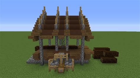Personally, i saw something with planks, as that is what an actual sawmill does. Medieval Sawmill 1 - GrabCraft - Your number one source for MineCraft buildings, blueprints ...
