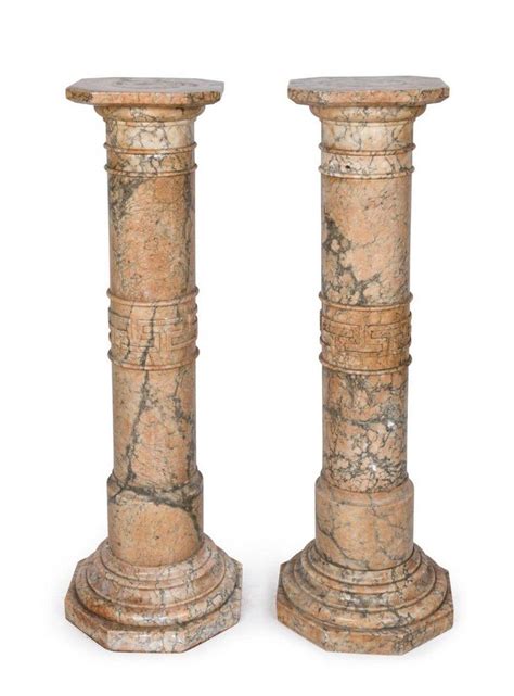 Antique Marble Pedestals 19th Century 116 Cm High Pedestals Furniture