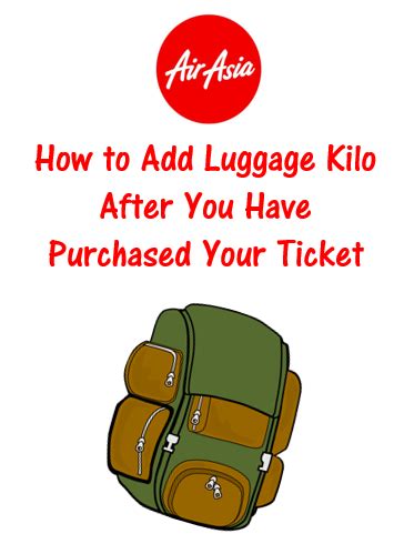 Booking a flight with airasia is now faster and easier. Air Asia- How to Add Luggage Kilo After You Have Purchased ...