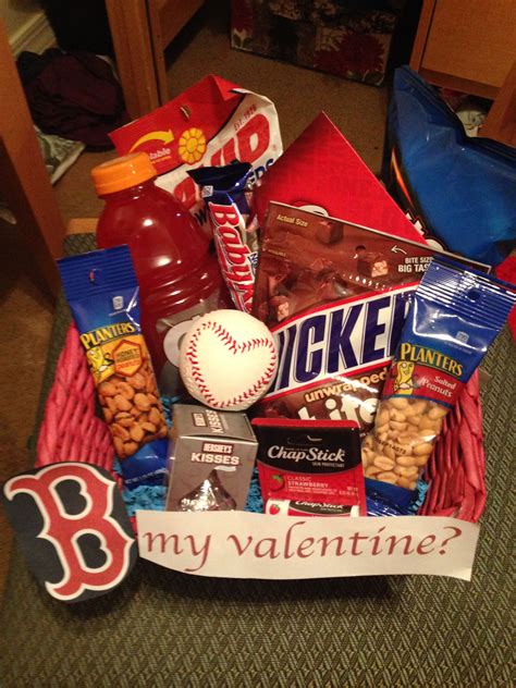Valentines T Basket For A Boyfriend Who Loves The Boston Red Sox