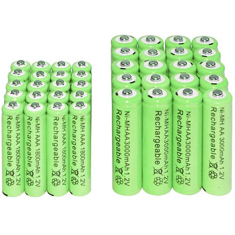 261216202430pcs Aaa 1800mah Aa 3000mah 12v Ni Mh Rechargeable