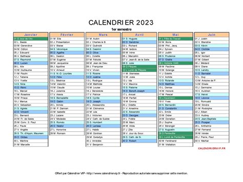 Calendrier 2023 à Imprimer Gratuit En Pdf Et Excel