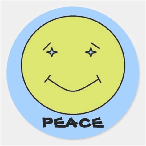 Smiley Face Peace Stickers Zazzle