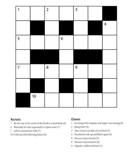 Free Easy Crossword Puzzles Printable Customize And Print