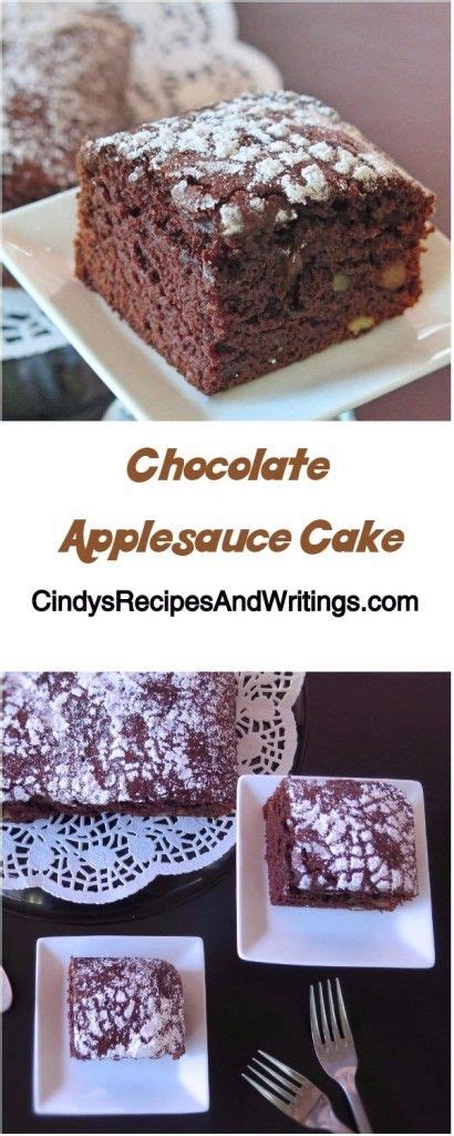 Cocoa powder and dark chocolate have different consistencies and flavors. Chocolate Applesauce Cake | Recipe | Applesauce cake ...