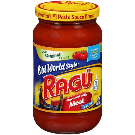 Ragu Old World Style Pasta Sauce Flavored With Meat 14 Oz Jar La