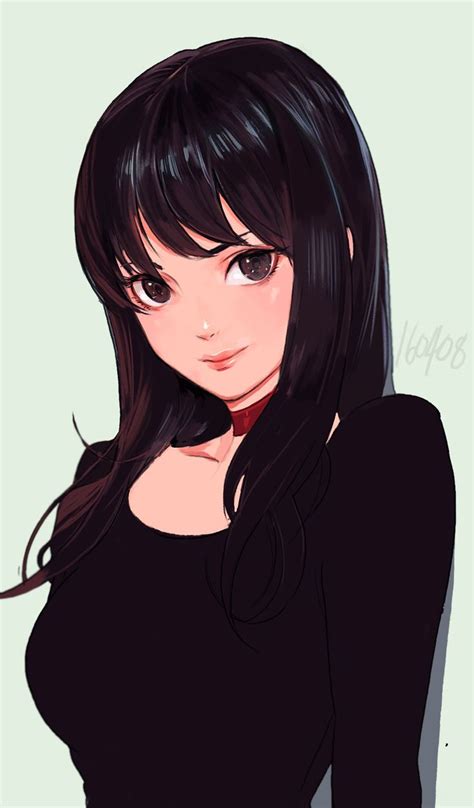 black hair anime girl hot northwestgrag