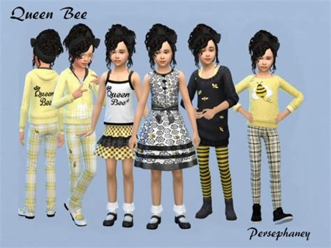 Persephaneys Queen Bee Set Sims 4 Cc Kids Clothing Sims 4 Sims Baby