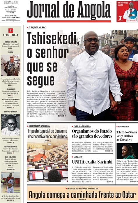 Capa Jornal De Angola De