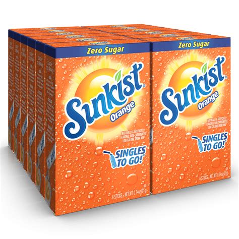 Buy Sunkist Soda Orange Singles To Go Drink Mix 12 Boxes With 6