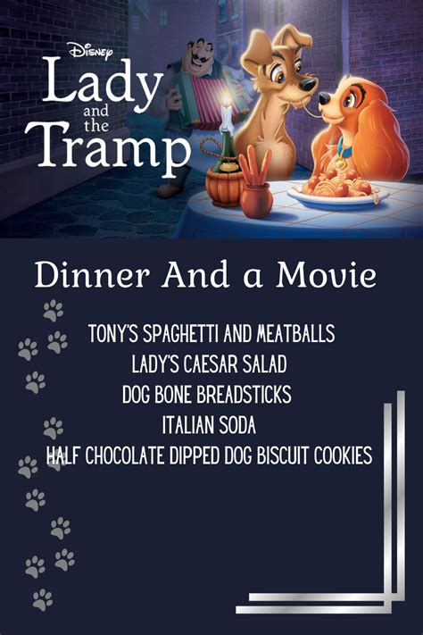 Lady And The Tramp Dinner And Movie In 2023 Disney Movie Night Dinner