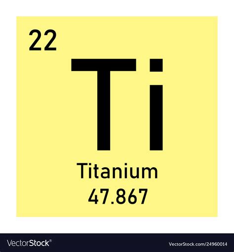 Periodic Table Element Titanium Royalty Free Vector Image