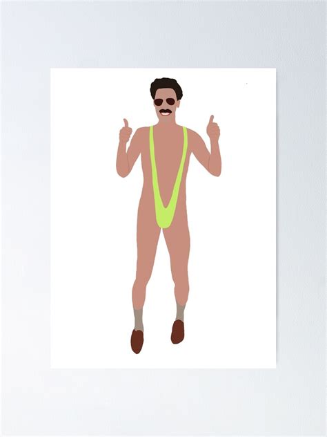 Borat In Bikini Poster By Emkaip Redbubble