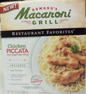 Kroger® angel hair pasta box. Macaroni Grill Chicken Piccata with Angel Hair Pasta (from ...