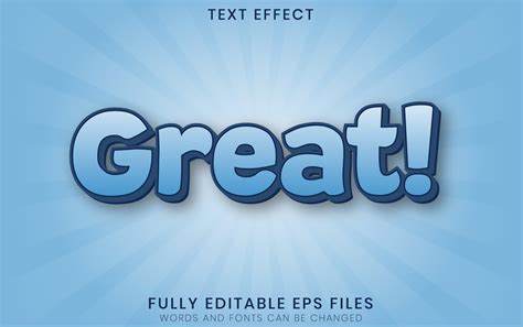 Great 3d Blue Text Effect 1073561 Vector Art At Vecteezy