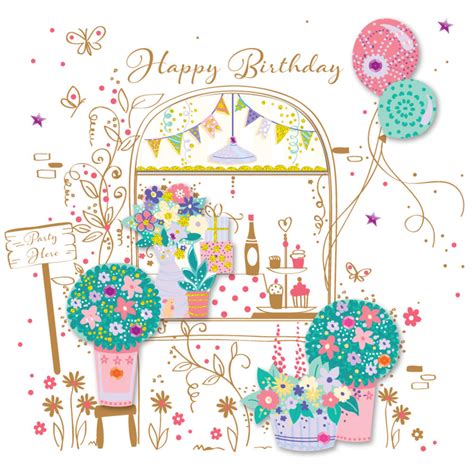 Surprise your friends, loved one or a family member and make their special day memorable with our easy online birthday greetings cards with name and photo. Party Here Pretty Happy Birthday Greeting Card | Cards ...