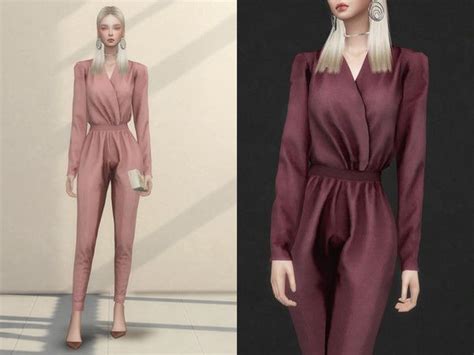 Chloem Jumpsuits For The Sims 4 Sims 4 Dresses Sims 4 Mods Clothes