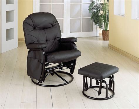 Kick up your feet and rest them on top of one of these ottomans. DreamFurniture.com - 7291 Deluxe Swivel Glider with ...