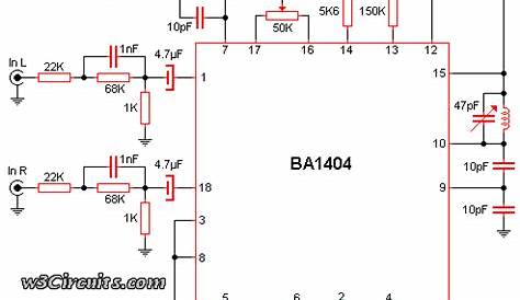 Stereo FM Transmitter Using BA1404 Circuit Diagram