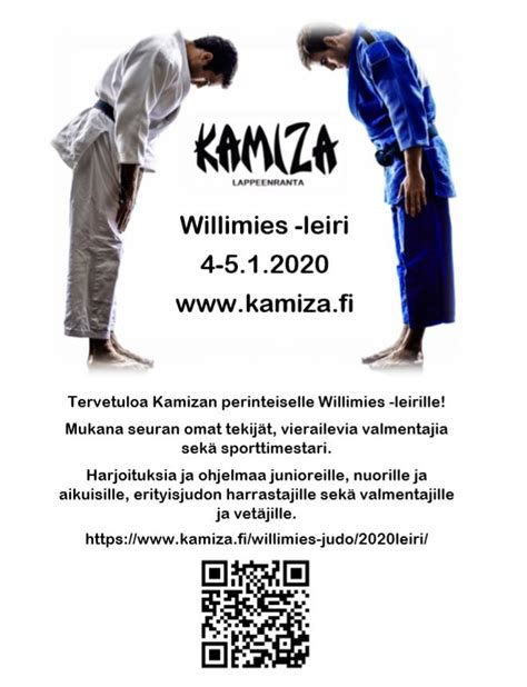 Willimies -leiri 2020: Tervetuloa! - Budoseura Kamiza