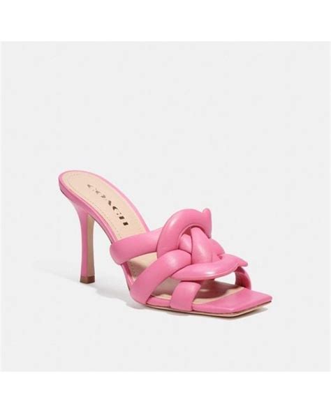 Coach Leather Kellie Sandal In Pink Lyst