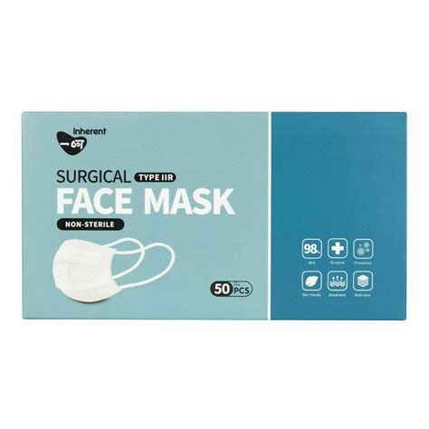 Surgical 3 Ply Disposable Face Masks Pack Of 50 Pillsorted