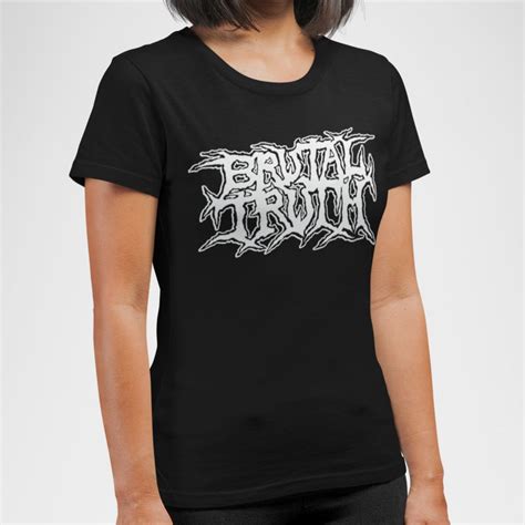 Brutal Truth Band T Shirt Brutal Truth Logo Black Tee Shirt Grindcore Metal Death Metal