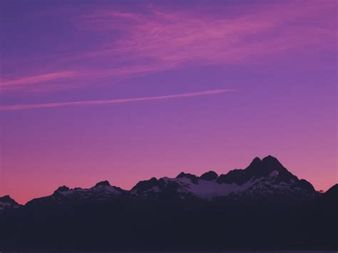 Wallpaper Horizon Mountains Pink Sky Sunset Desktop Wallpaper Hd